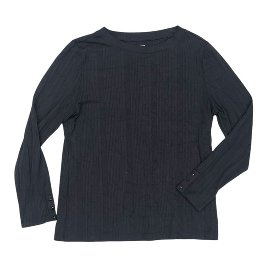 Blouse Ls By Loft In Grey, Size:Xl
