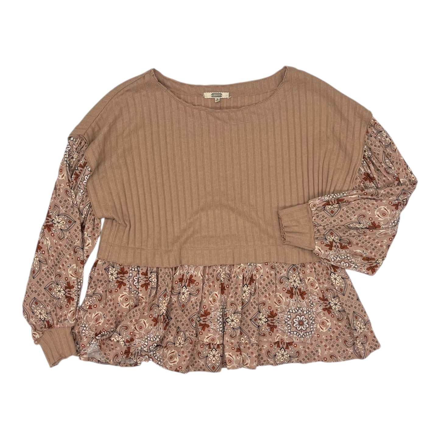 Top Ls By Gimmicks In Tan, Size:M