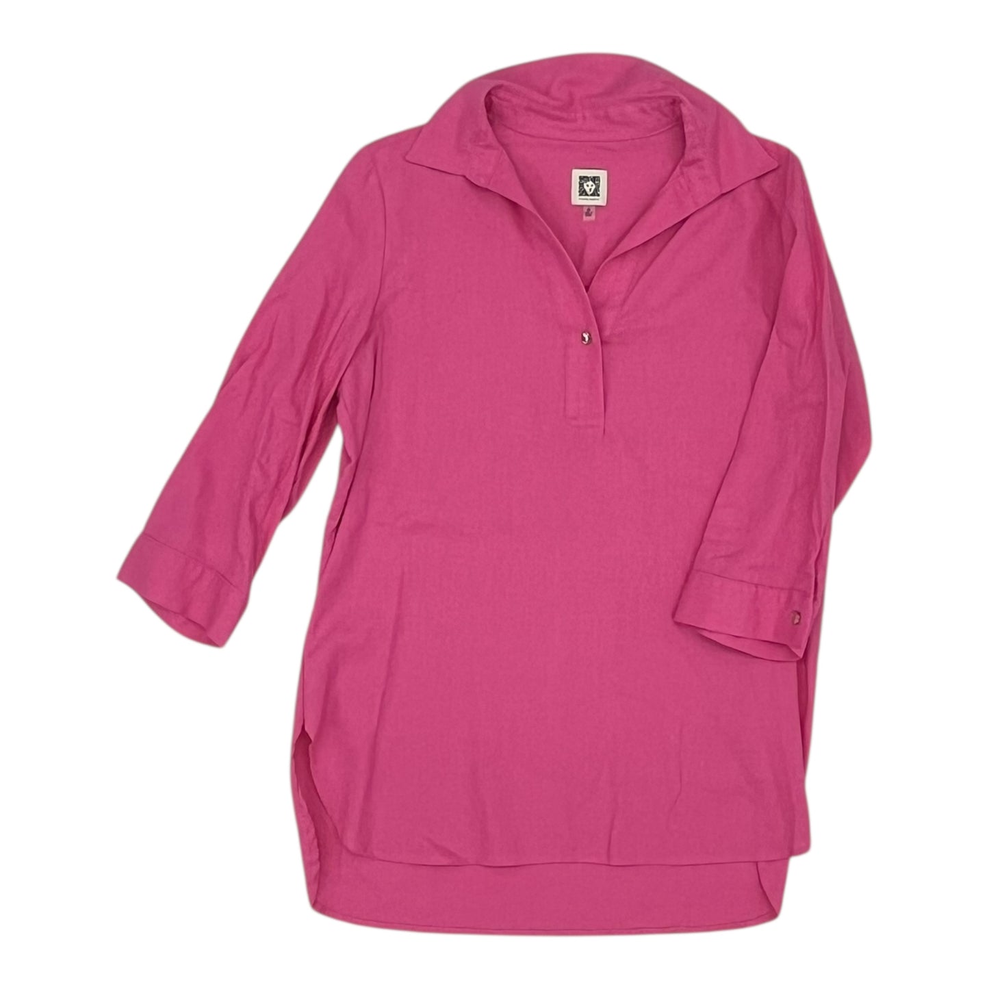 Top 3/4 Sleeve By Anne Klein In Pink, Size:M