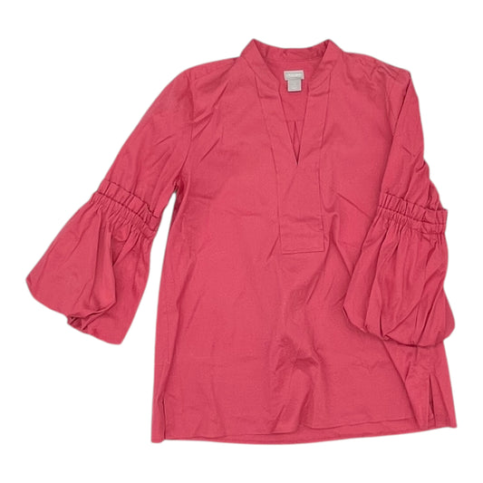Top 3/4 Sleeve By Chicos In Pink, Size:S