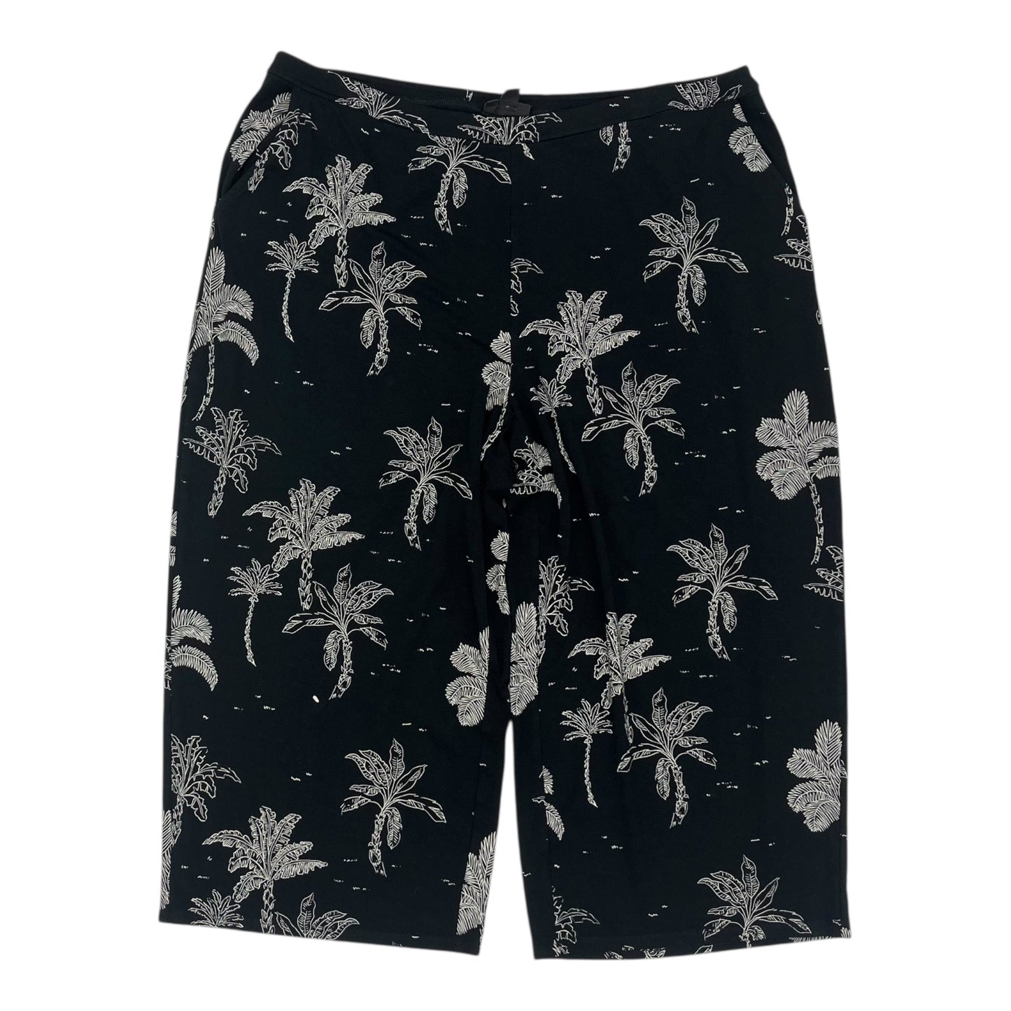 Pants Cropped By J. Jill In Black & White, Size:Xlp