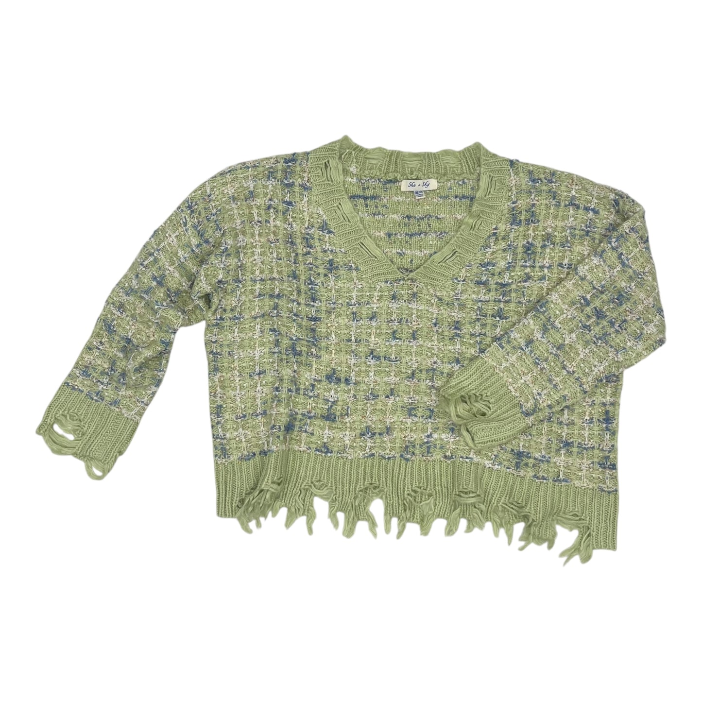 Sweater By She + Sky In Green, Size:Osfm