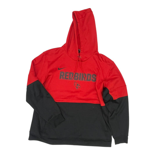 Athletic Sweatshirt Hoodie By Nike Apparel In Black & Red, Size:Xxl