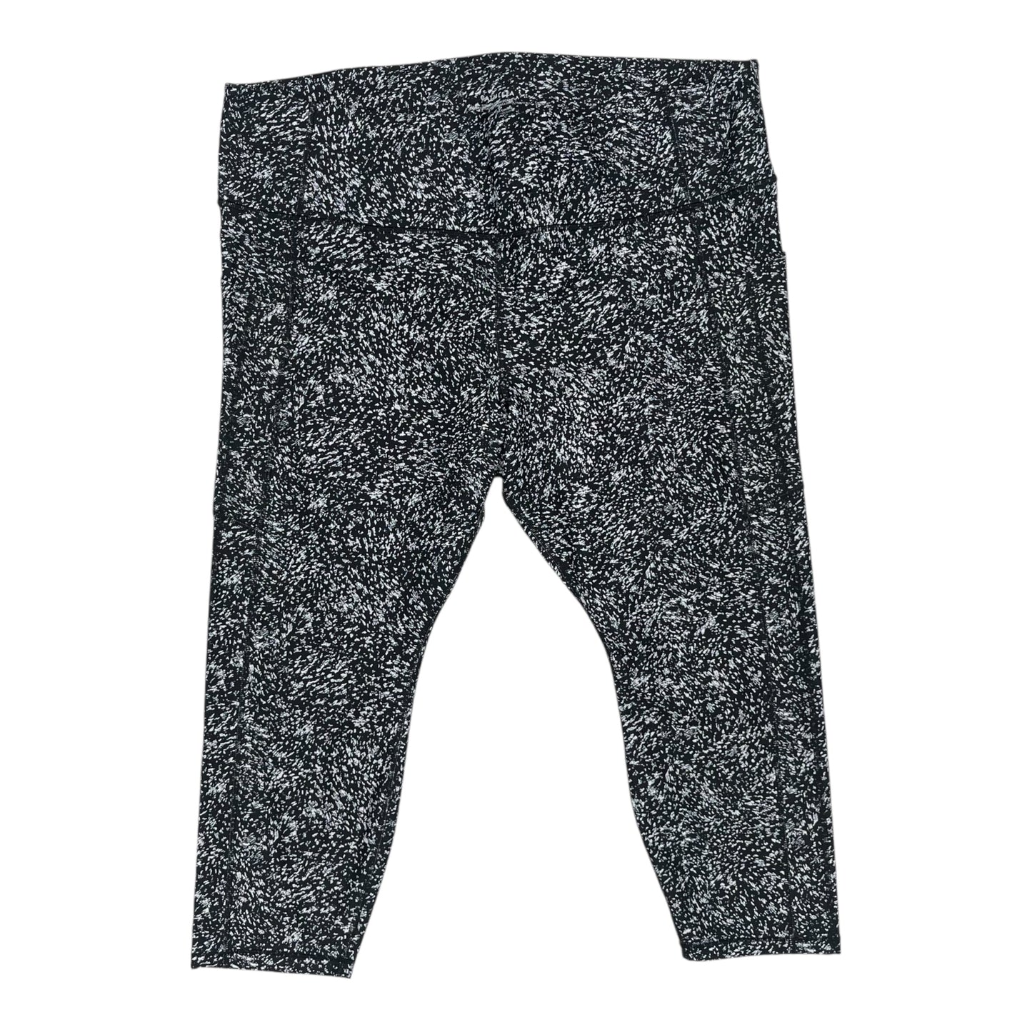 Athletic Leggings Capris By Athleta In Black & White, Size:3X