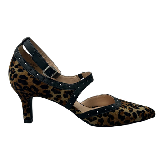 Shoes Heels Kitten By Cmc In Animal Print, Size:8