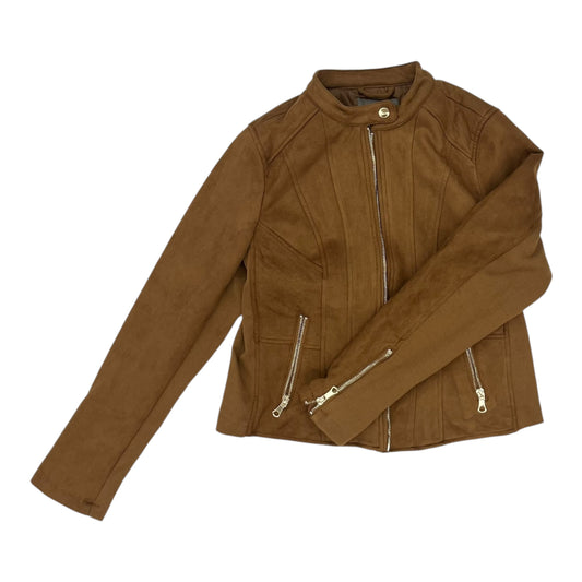 Jacket Moto By Maurices In Tan, Size:M