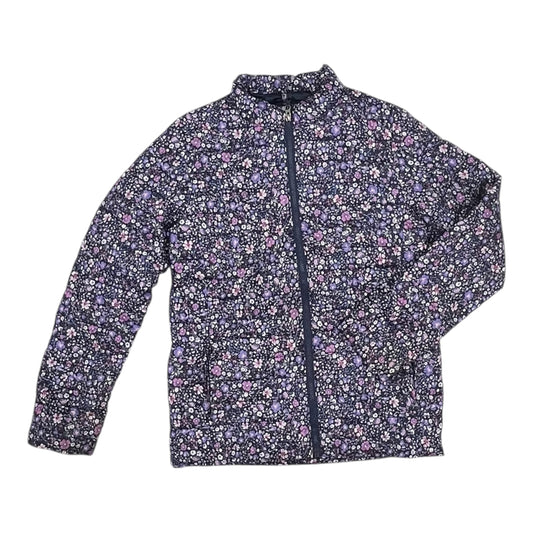 Jacket Puffer & Quilted By Lands End In Blue & Purple, Size:L