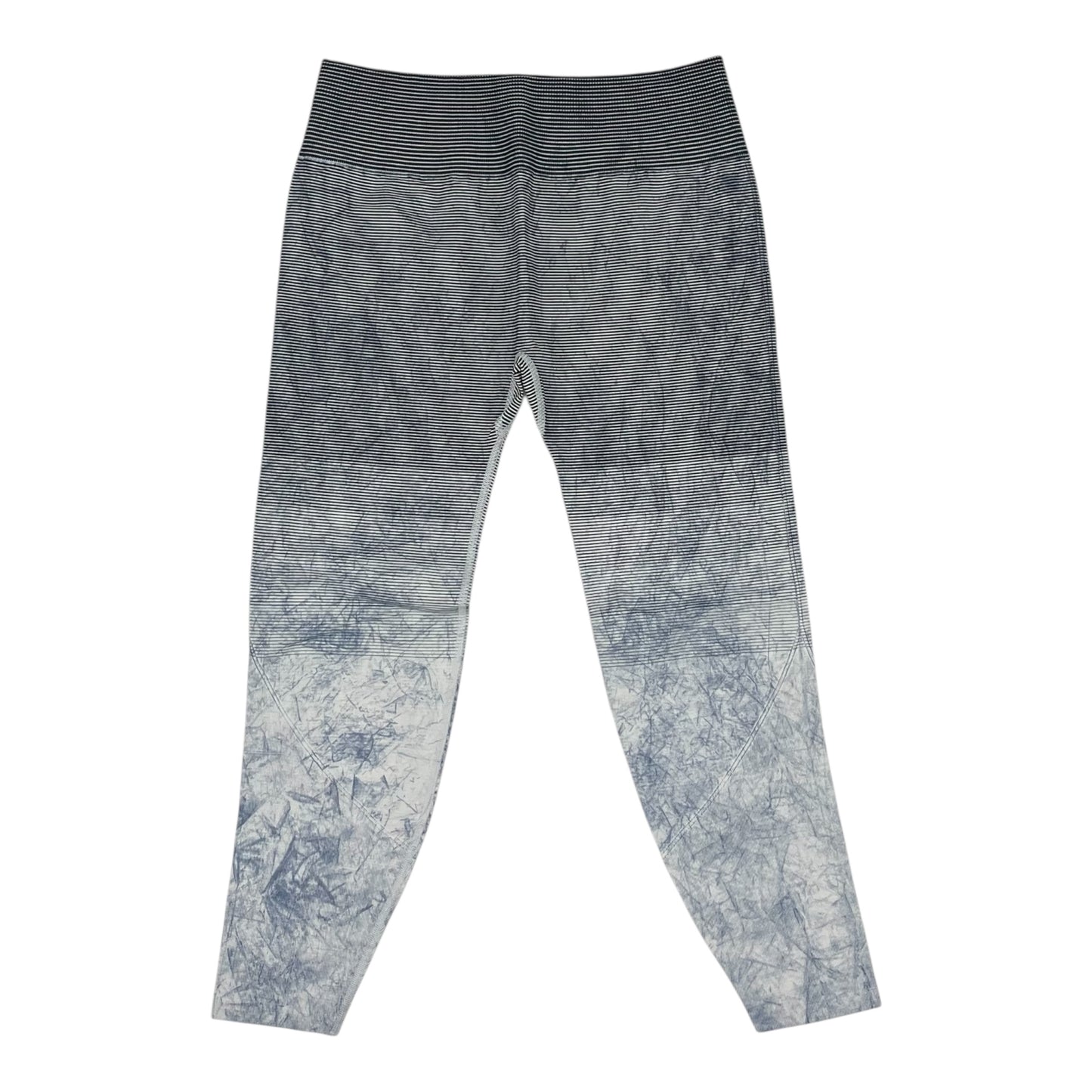 Athletic Leggings Capris By Lululemon In Blue & Cream, Size:L