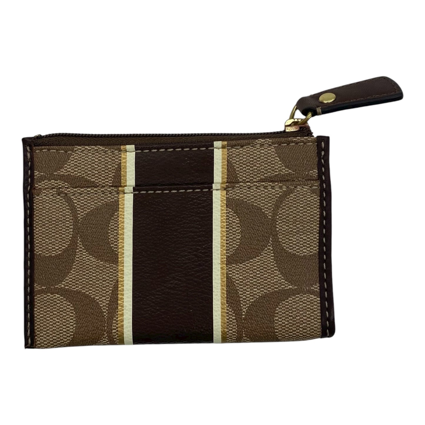 Id/Card Holder Designer By Coach In Tan
