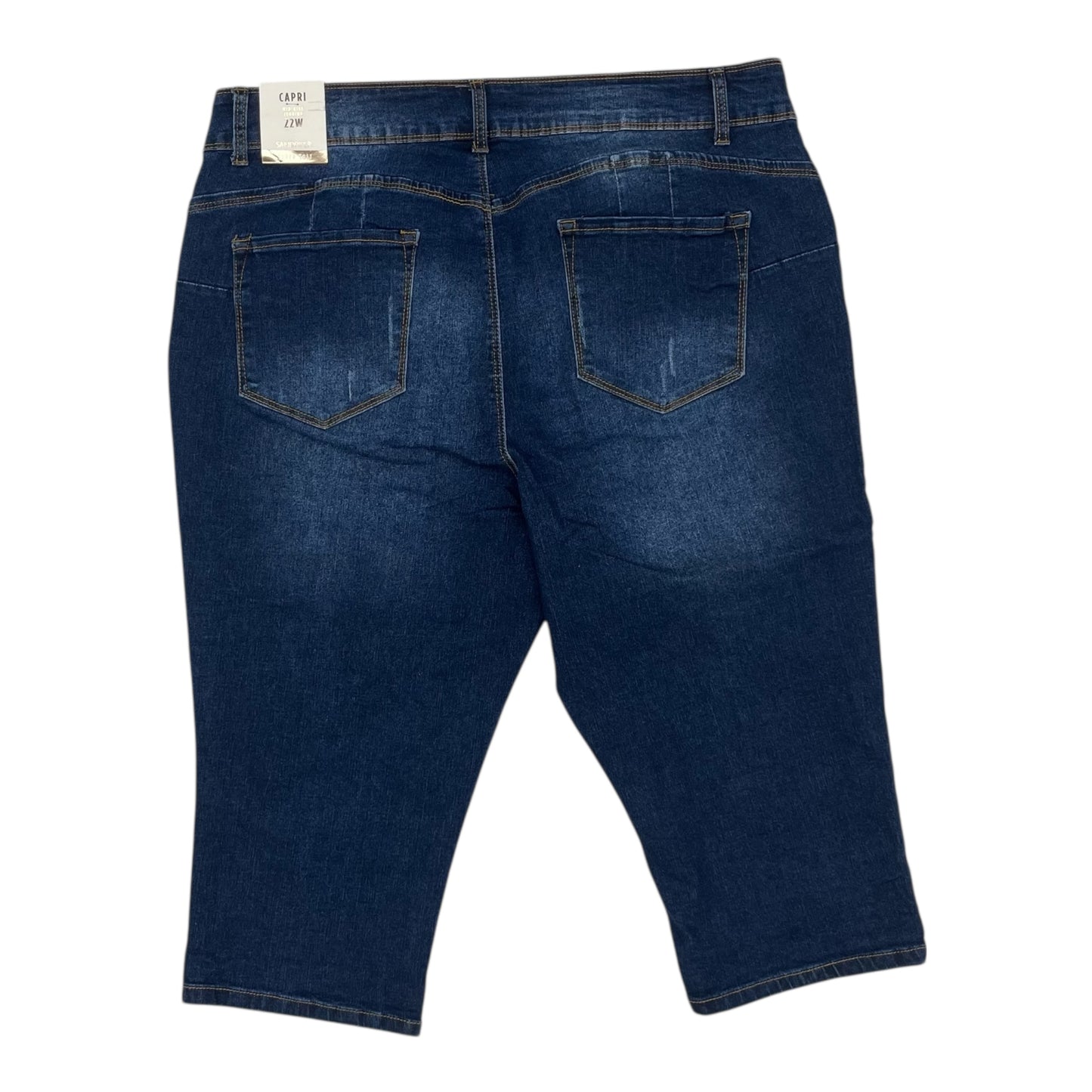 Jeans Cropped By Cme In Blue Denim, Size:22