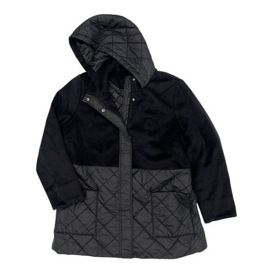 Jacket Fleece By Dennis Basso Qvc In Black, Size:Xl