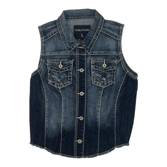 Vest Other By Maurices In Blue Denim, Size:L