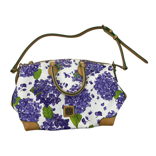 PURPLE & WHITE HANDBAG DESIGNER by DOONEY AND BOURKE Size:MEDIUM