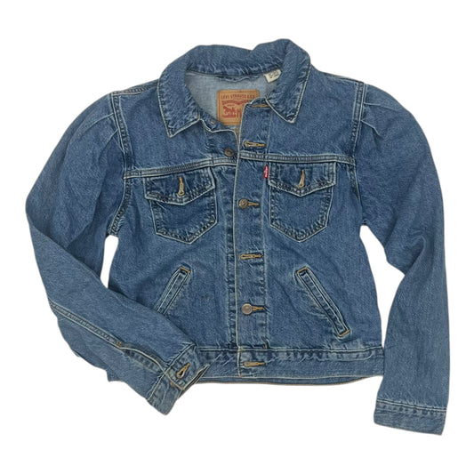 Jacket Denim By Levis In Blue Denim, Size:Xs