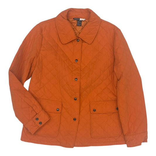 Jacket Puffer & Quilted By Focus In Orange, Size:M