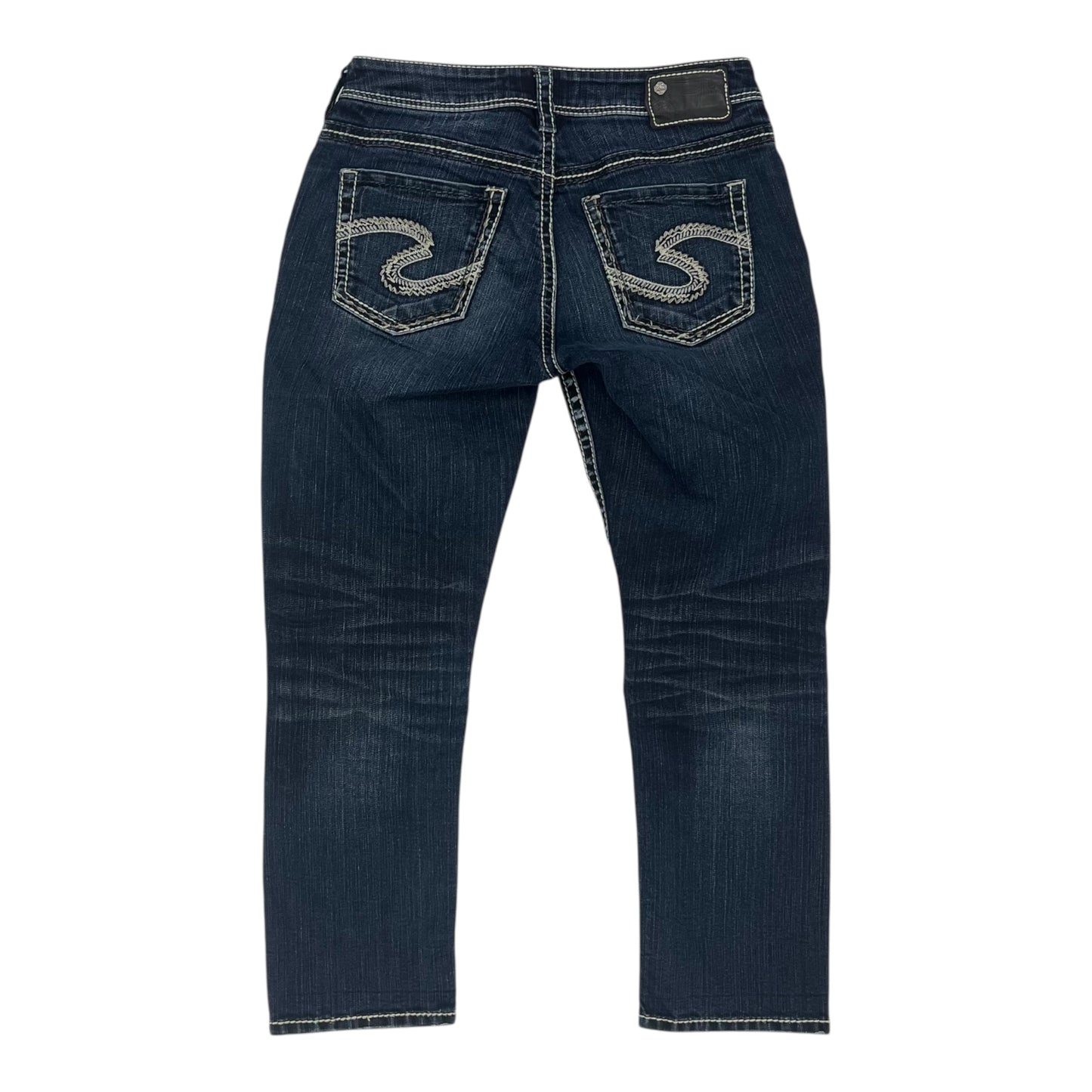 Jeans Straight By Silver In Blue Denim, Size:8