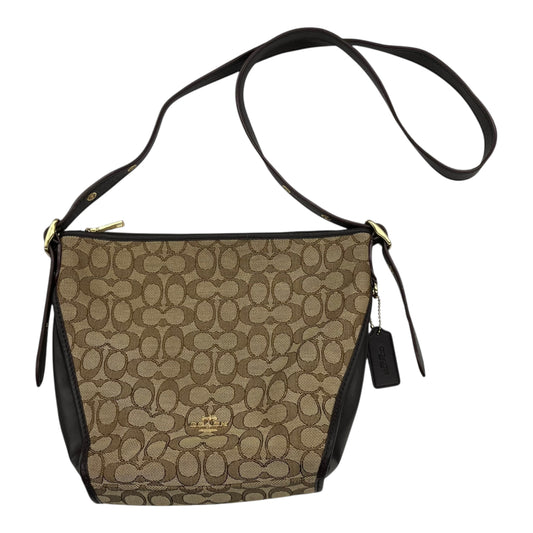 Crossbody Designer By Coach In Brown, Size:Medium