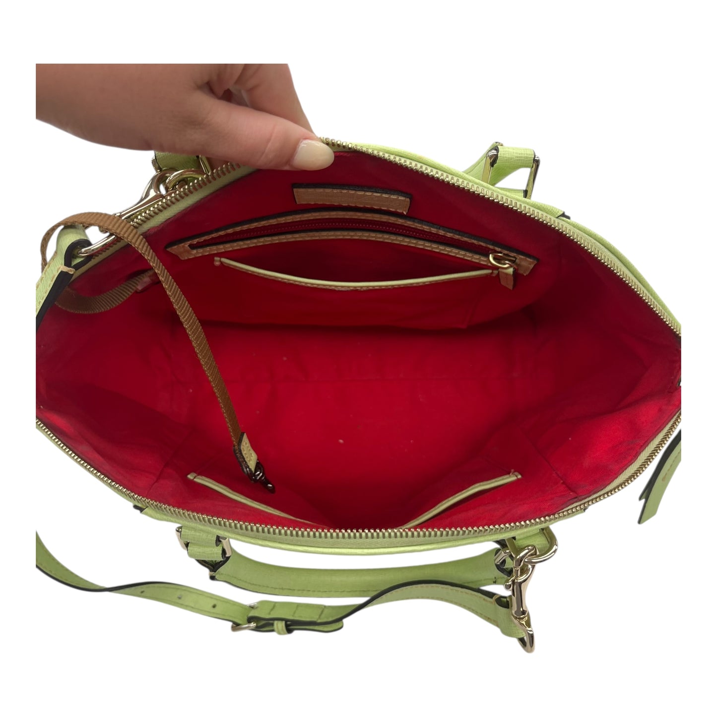 Handbag Designer By Dooney And Bourke In Green, Size:Medium