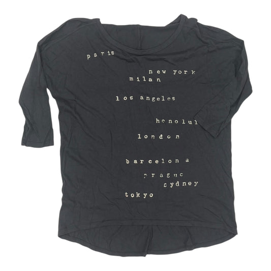 Top 3/4 Sleeve By Sundry In Grey, Size:Osfm