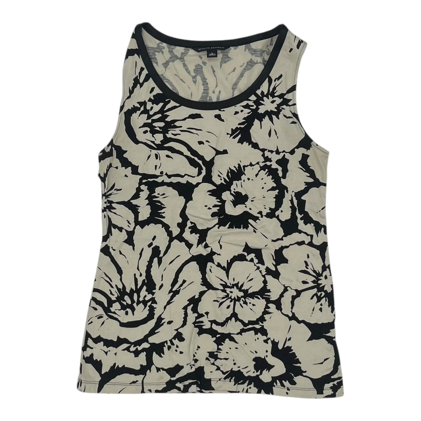 Blouse Sleeveless By Banana Republic In Black & Tan, Size:S