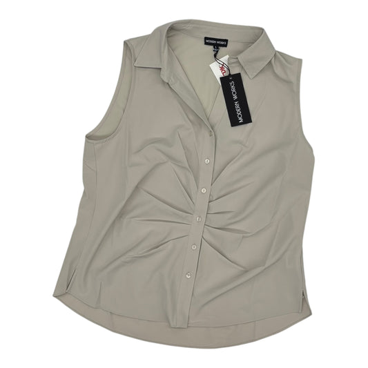 Top Sleeveless By Clothes Mentor In Beige, Size:L
