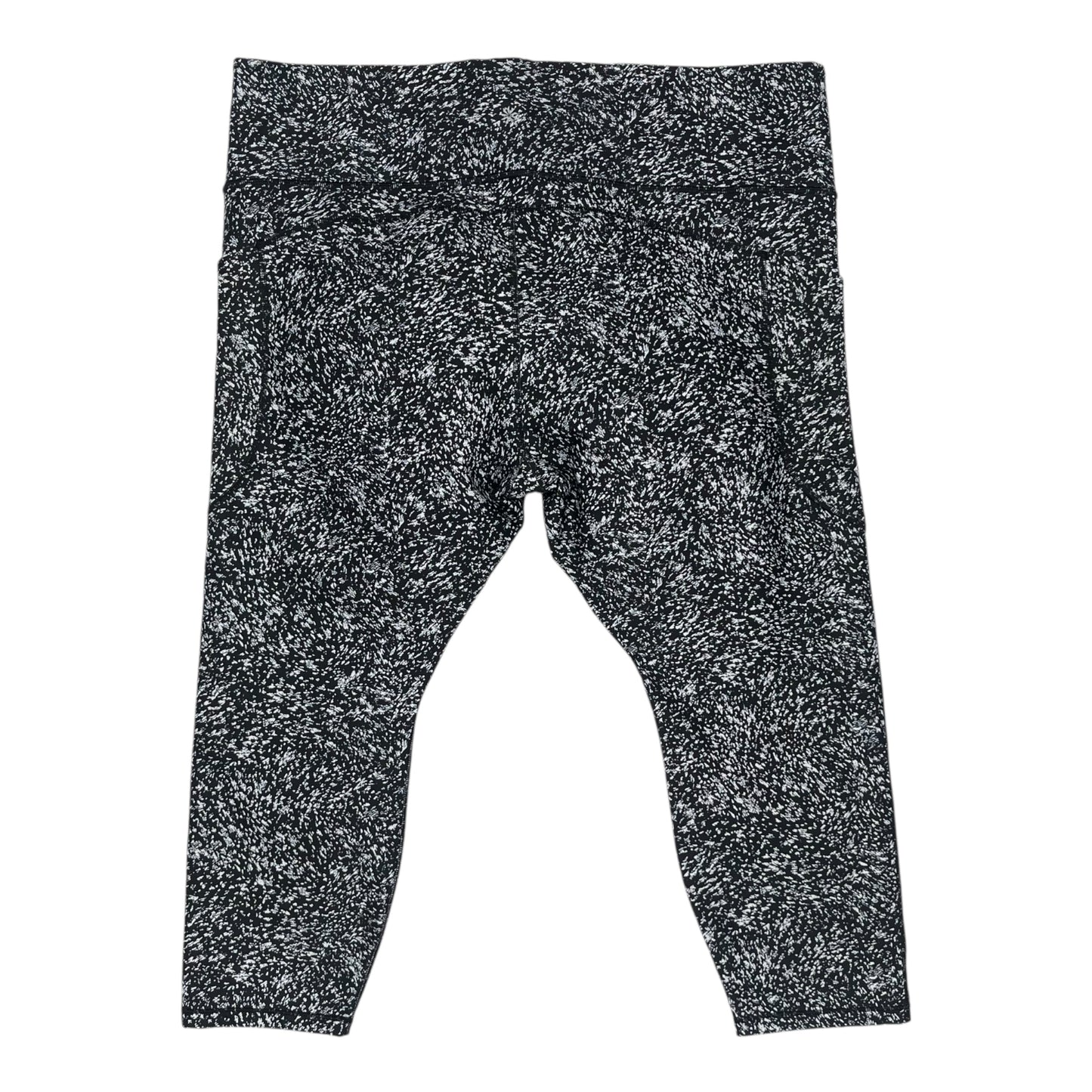 Athletic Leggings Capris By Athleta In Black & White, Size:3X