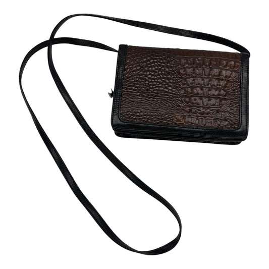 Crossbody Designer By Brahmin In Black & Brown, Size:Small
