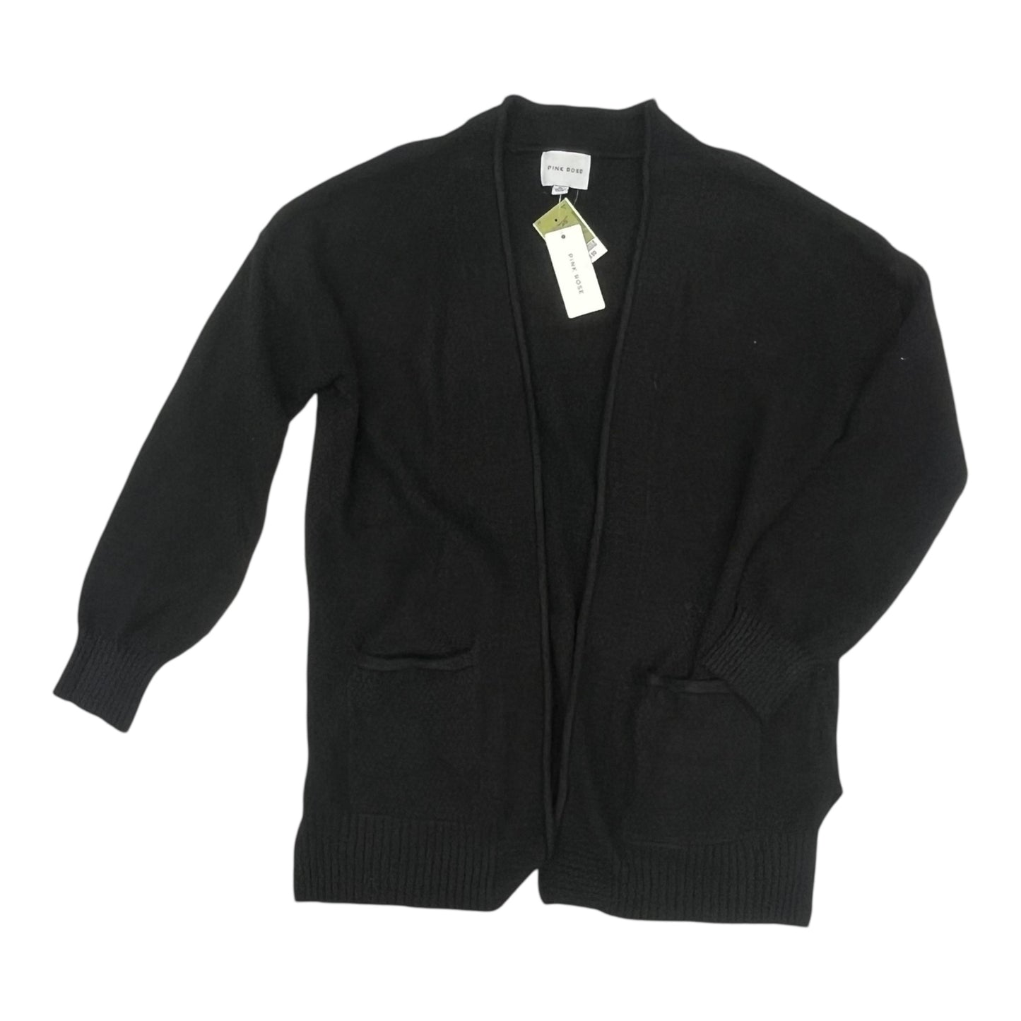 Sweater Cardigan By Pink Rose In Black, Size:Xl