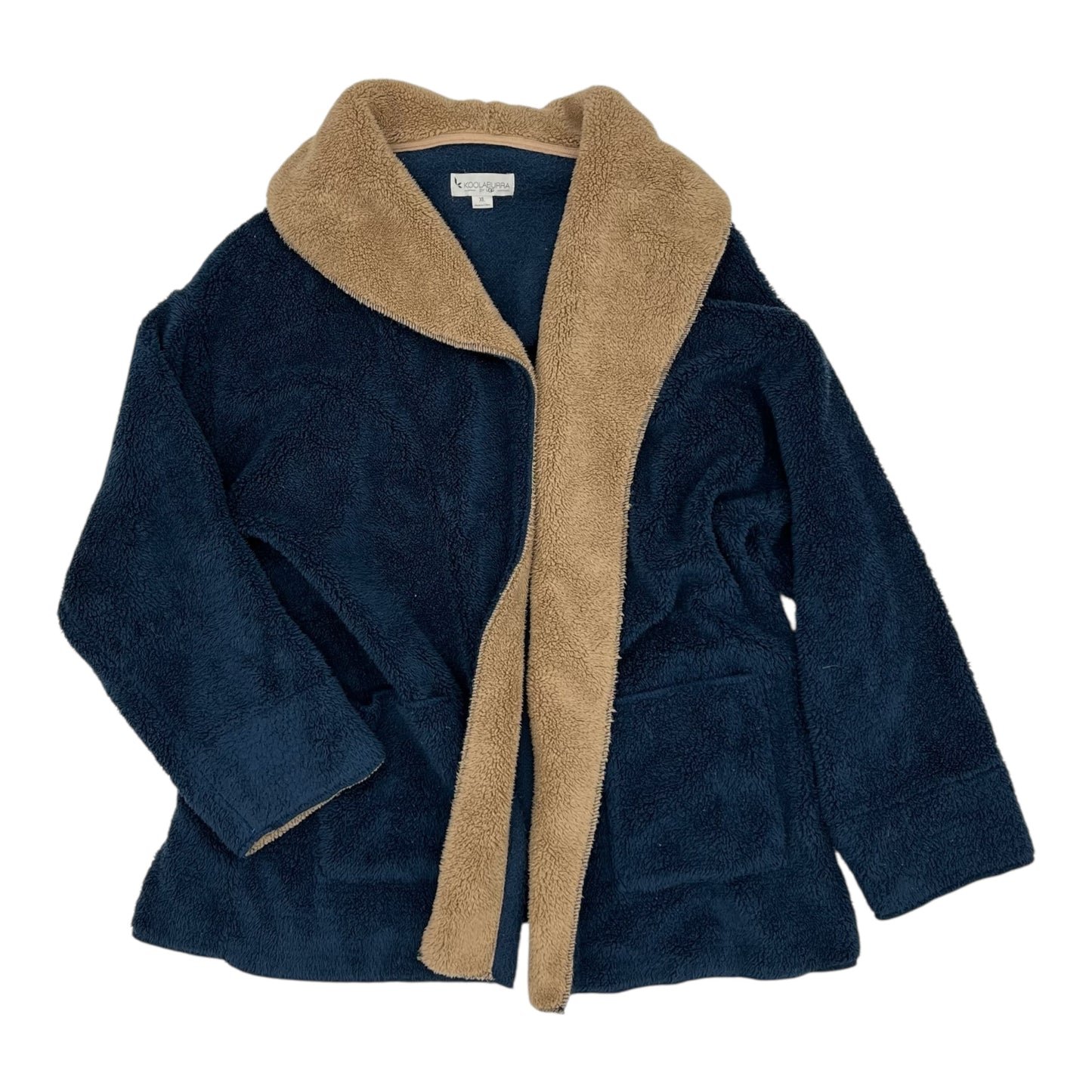 Sweater Cardigan By Koolaburra By Ugg In Blue & Brown, Size:Xl