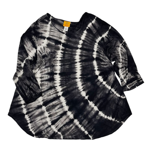 Top 3/4 Sleeve By Ruby Rd In Tie Dye Print, Size:1X