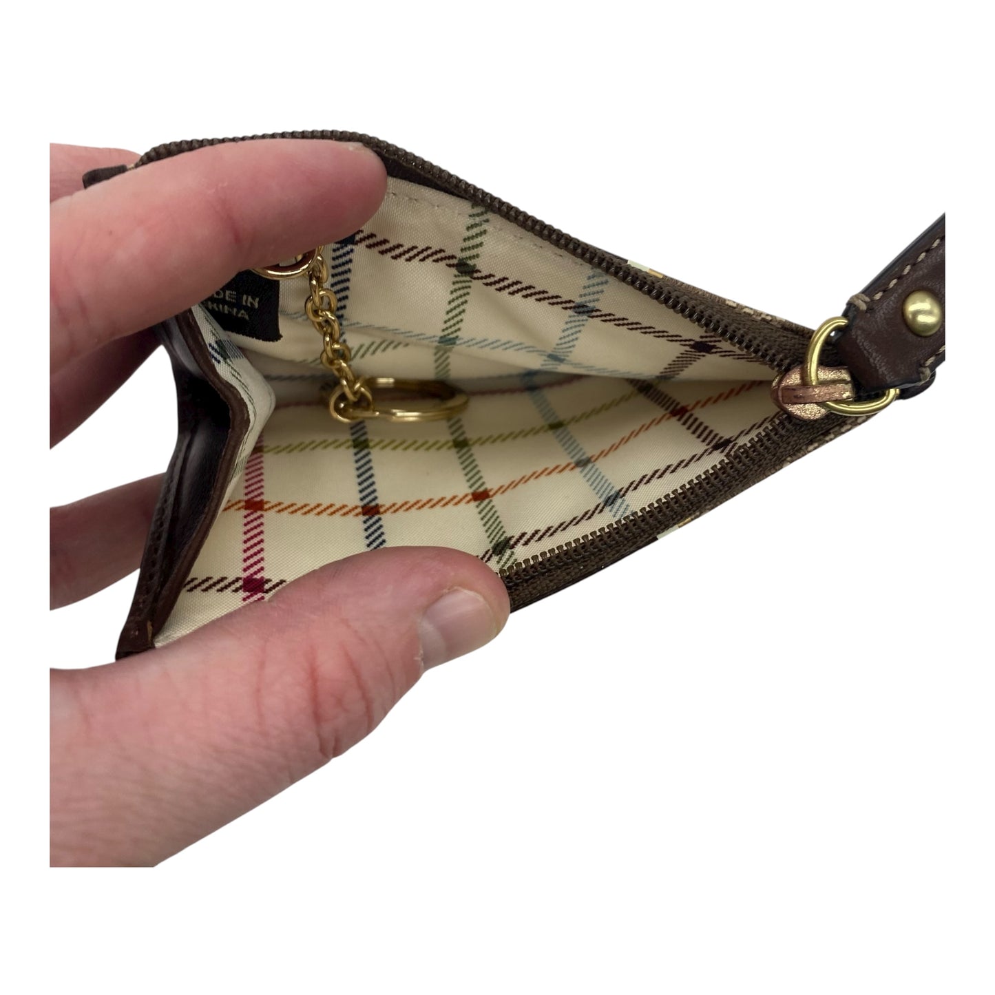Id/Card Holder Designer By Coach In Tan