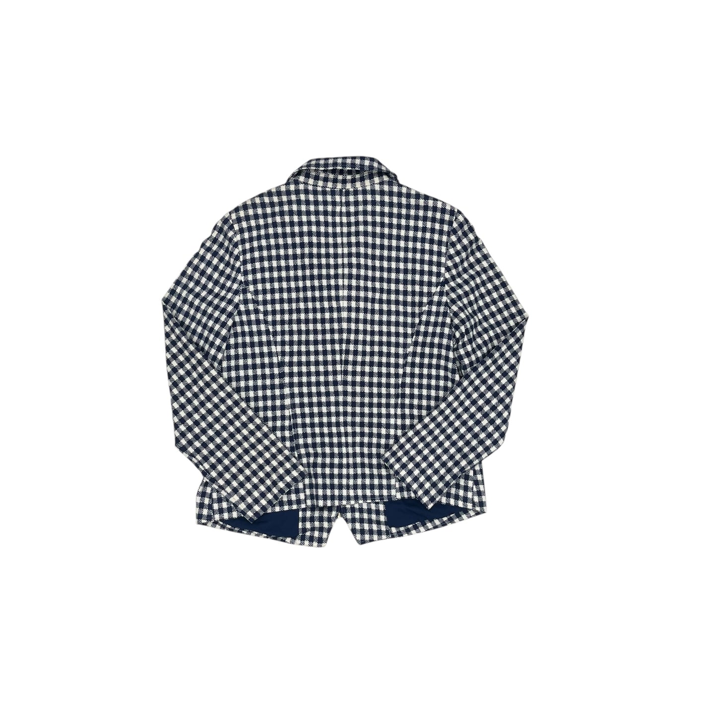 Jacket Moto By Chicos In Blue & White, Size:M