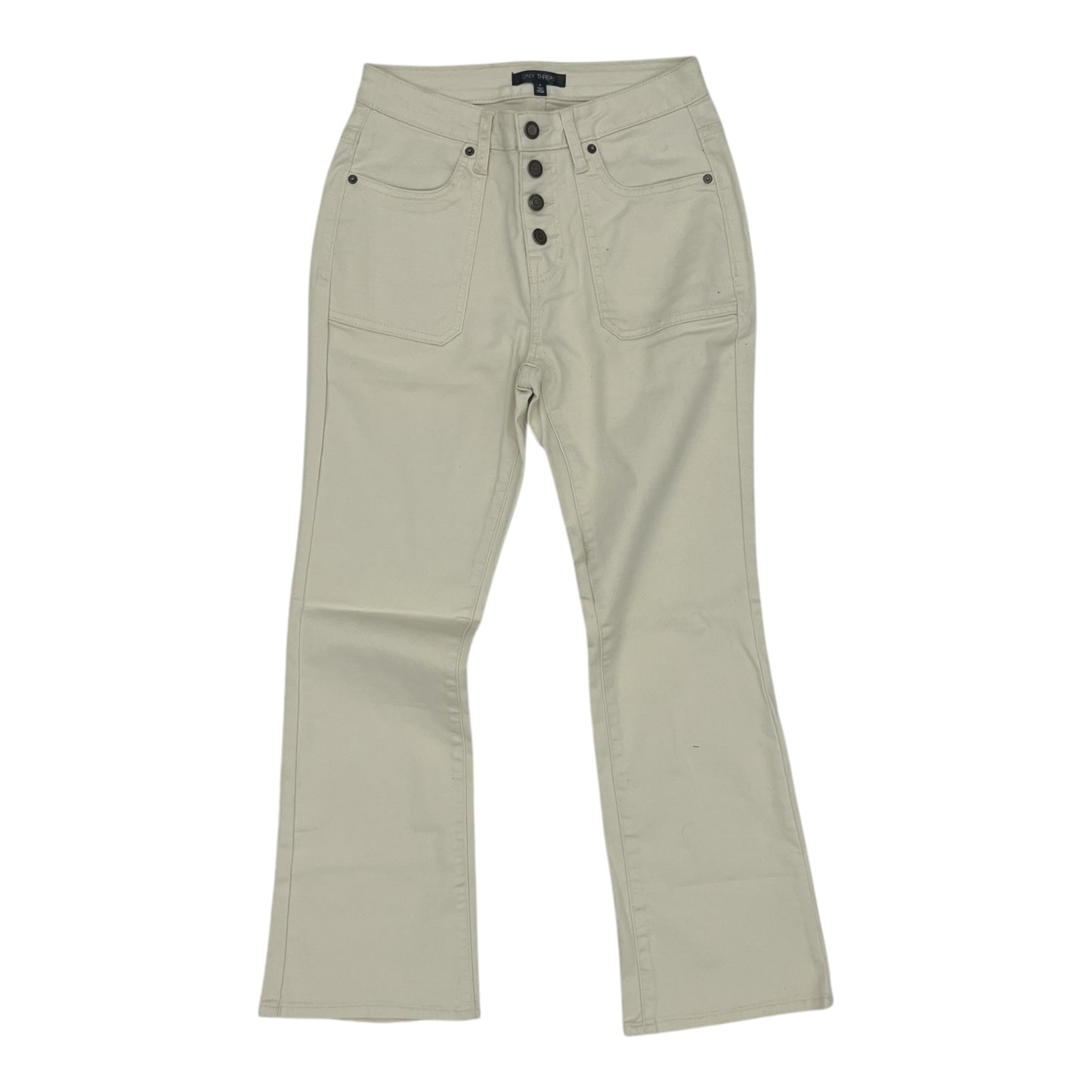 Jeans Flared By Daily Thread In Cream Denim, Size:6