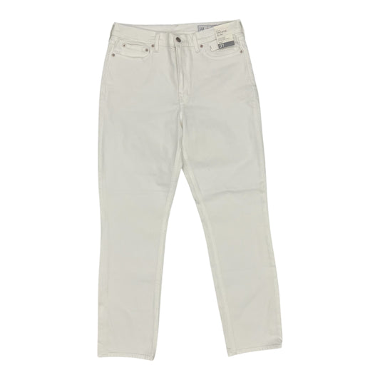 Jeans Straight By Gap In White Denim, Size:12L