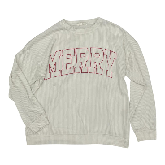 Top Ls By Tres Bien In White, Size:Xl