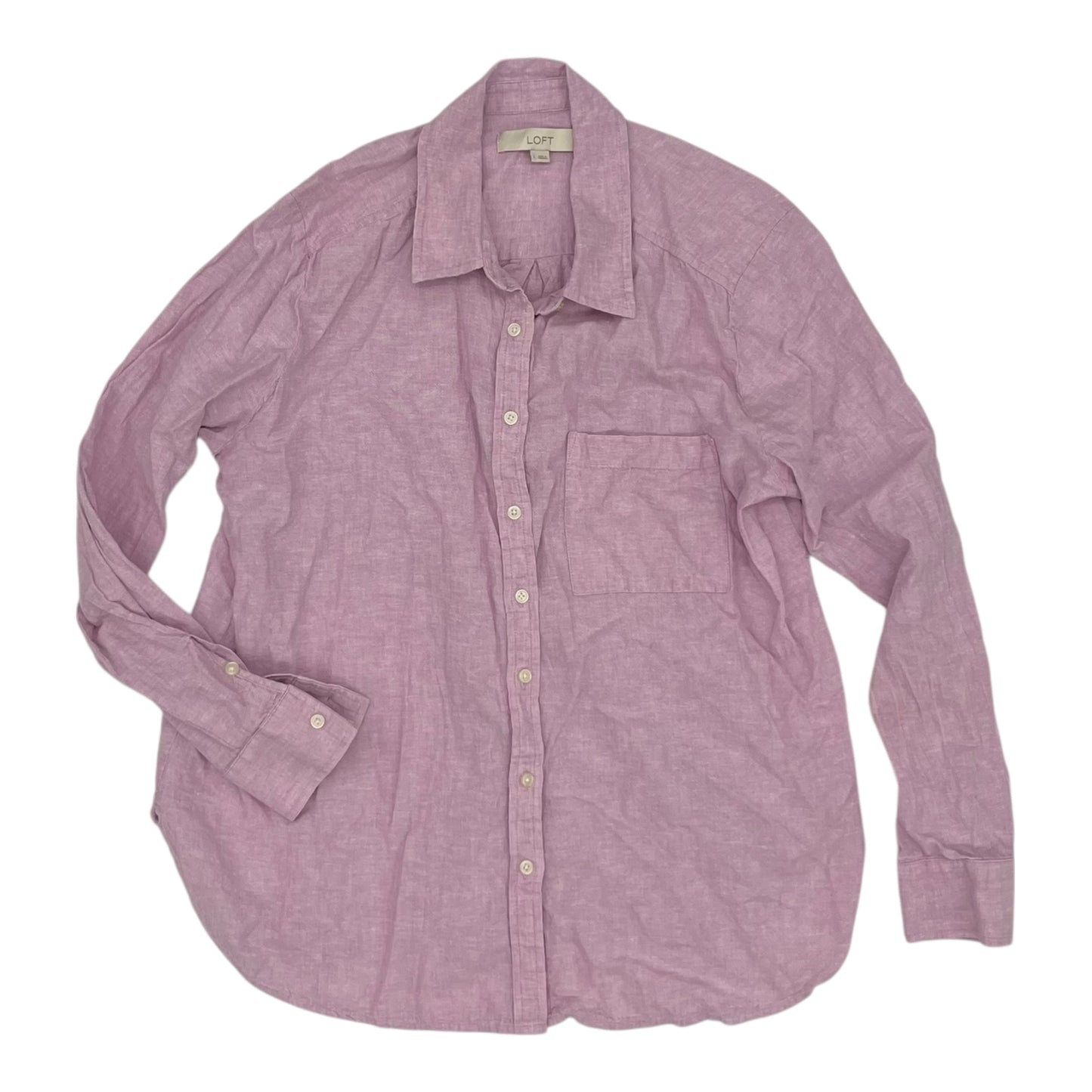 Top Ls By Loft In Pink, Size:L