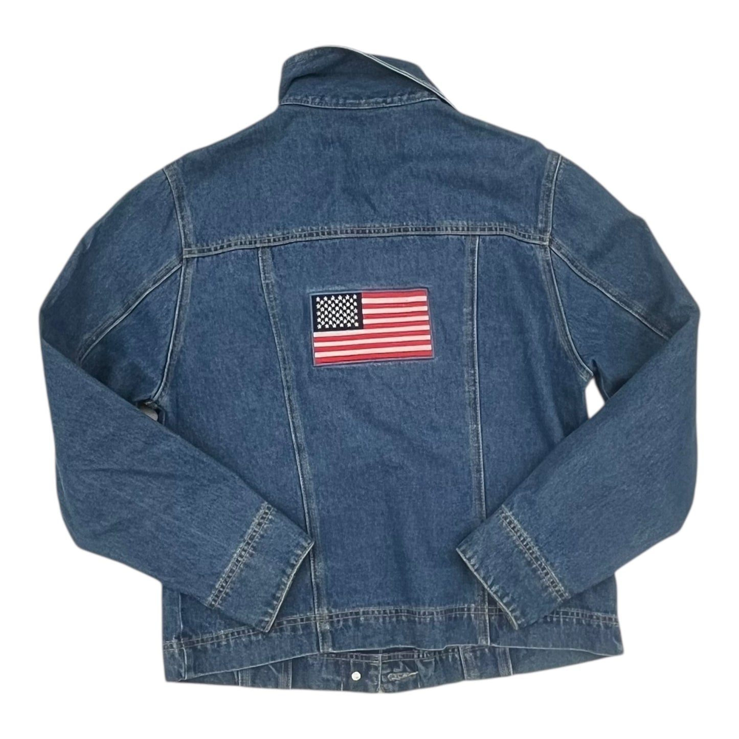 Jacket Denim By Live A Little In Blue Denim, Size:S