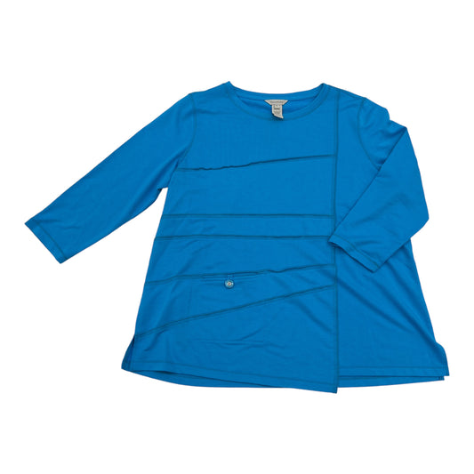 Top 3/4 Sleeve By Multiples In Blue, Size:Xl