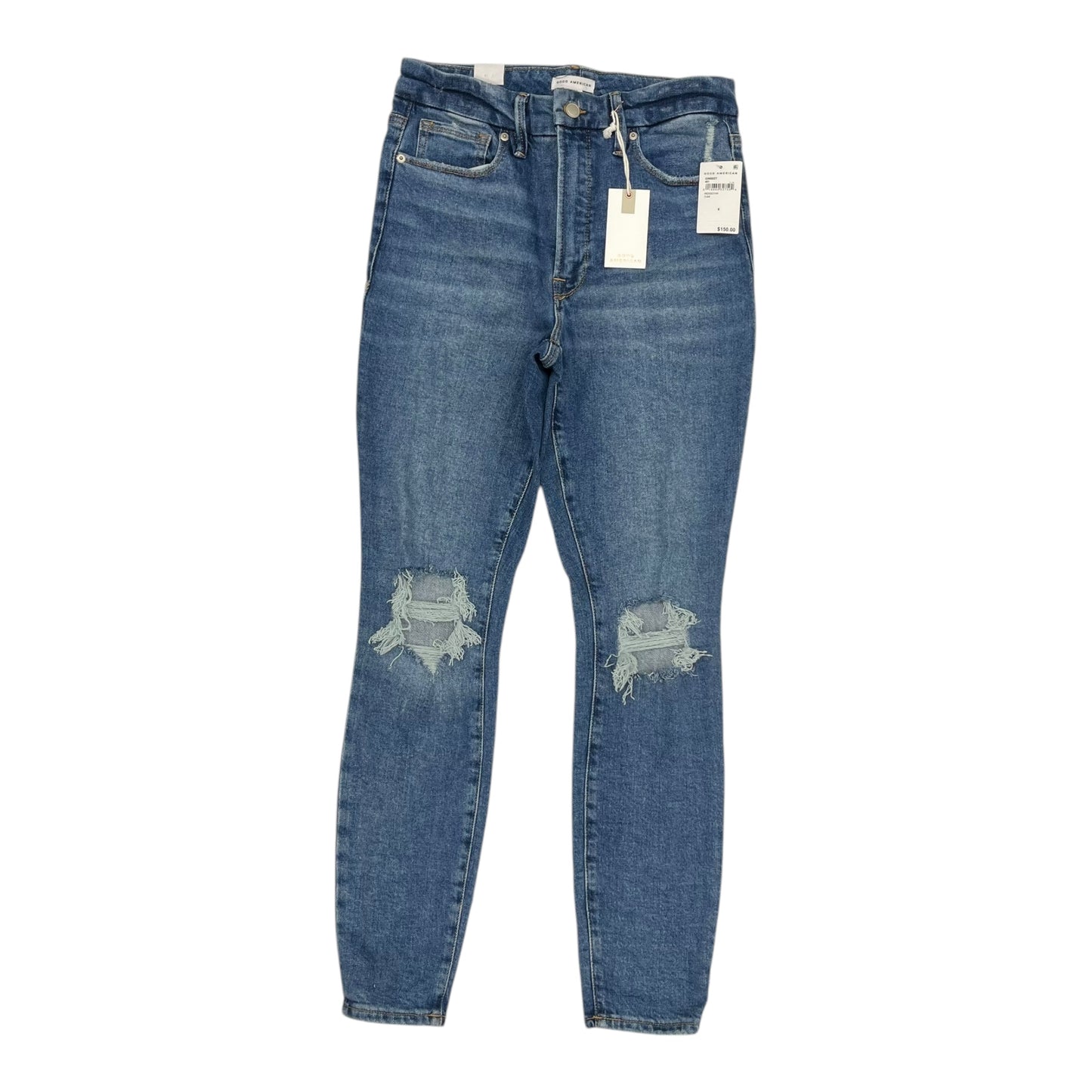 Jeans Skinny By Good American In Blue Denim, Size:6