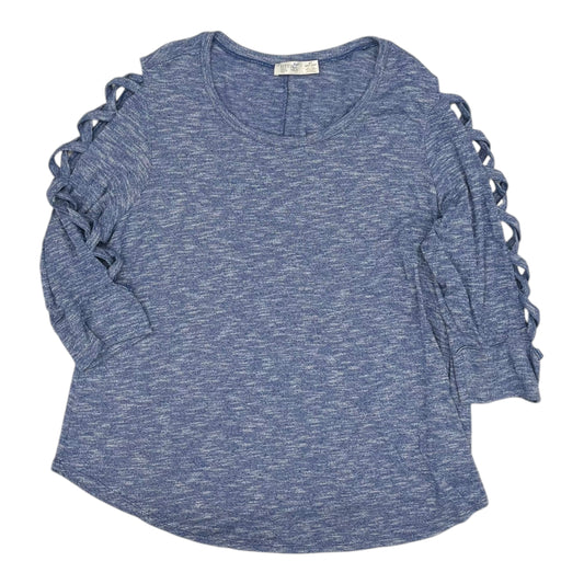 Top 3/4 Sleeve By Terra & Sky In Blue, Size:4X