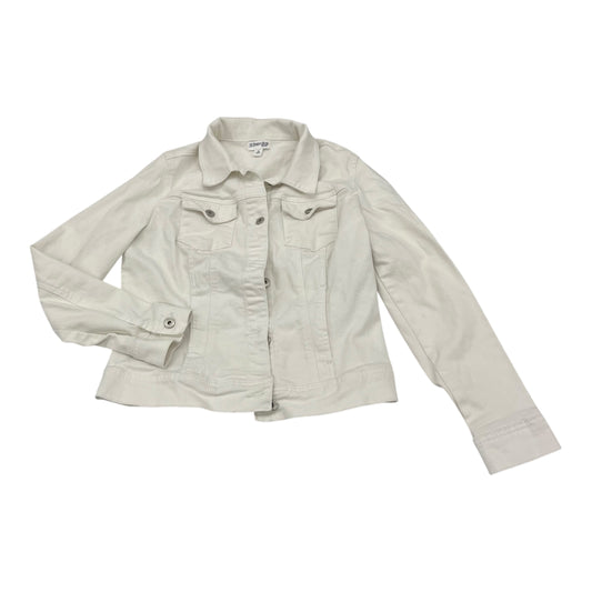Jacket Denim By St Johns Bay In White Denim, Size:M