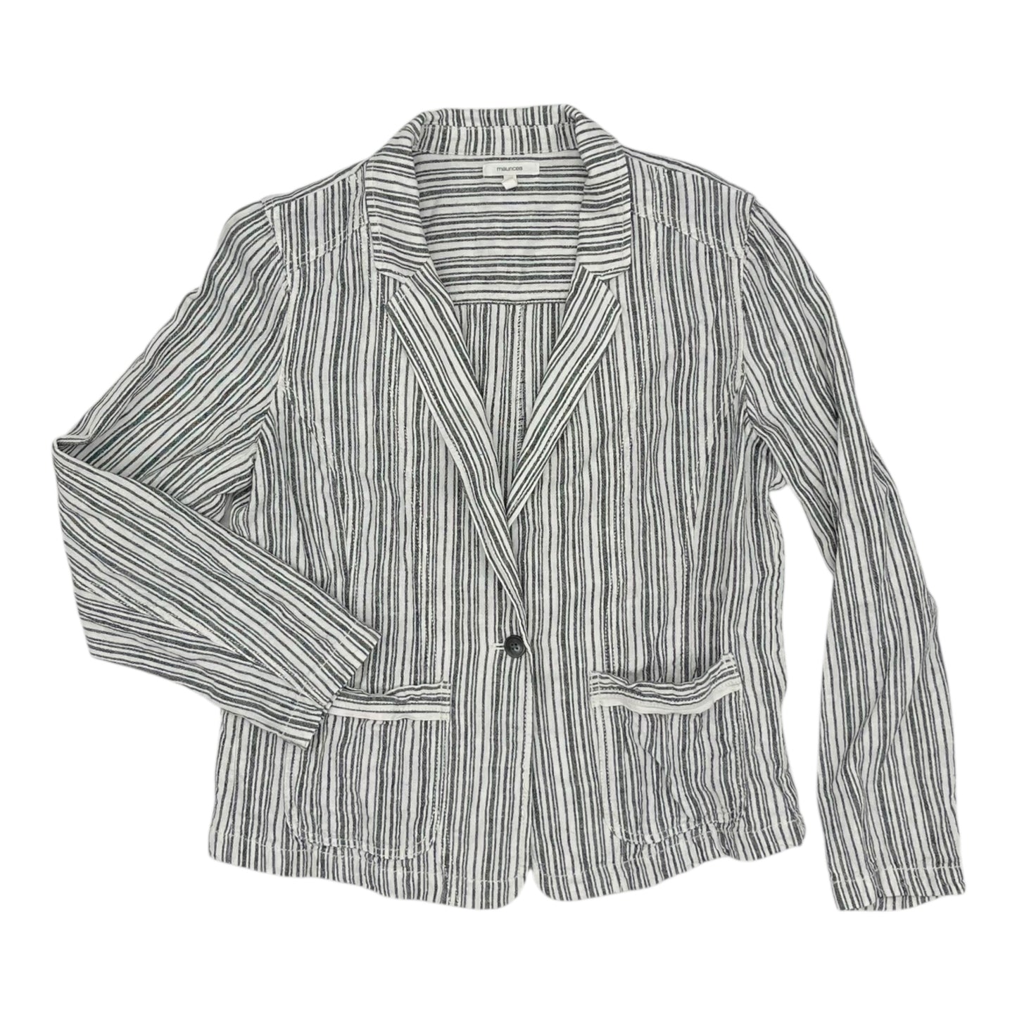 Blazer By Maurices In Grey & White, Size:L
