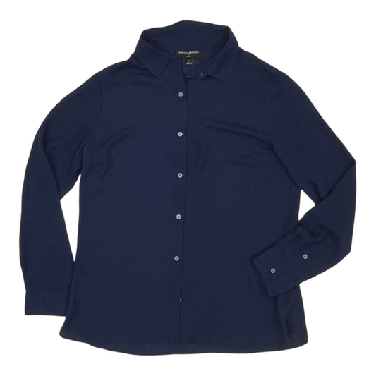 Blouse Ls By Banana Republic In Navy, Size:M