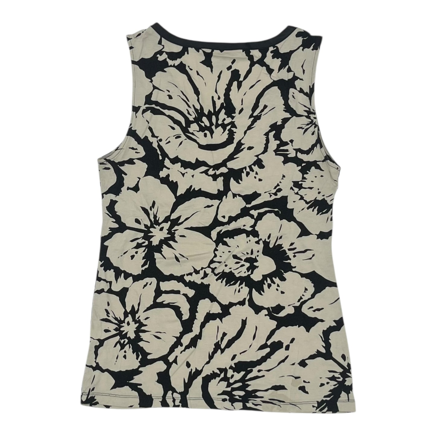 Blouse Sleeveless By Banana Republic In Black & Tan, Size:S