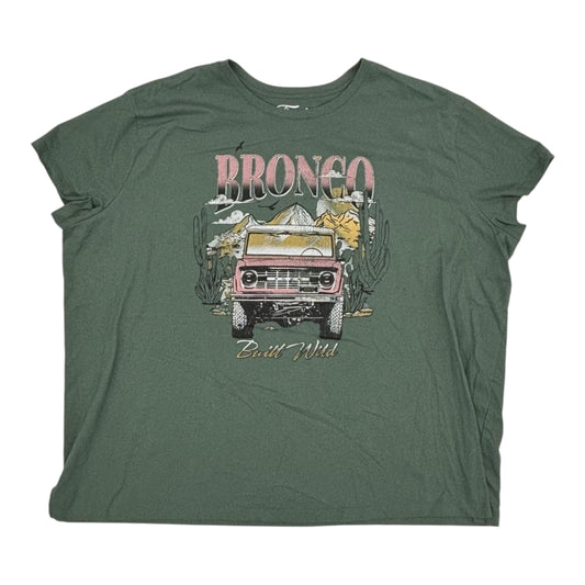 TOP SS by    CLOTHES MENTOR In GREEN, Size: 3X