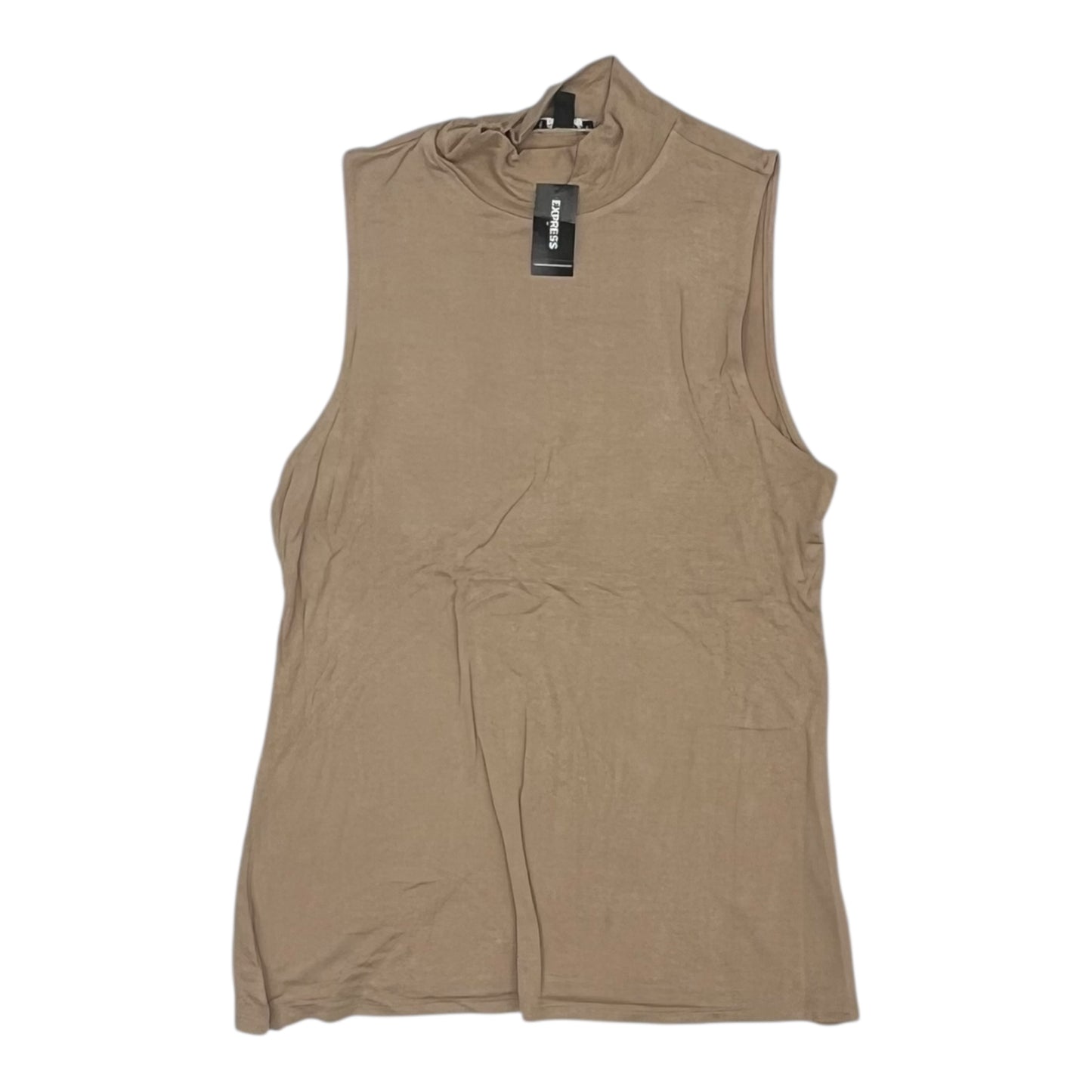 Top Sleeveless By Express In Tan, Size:L
