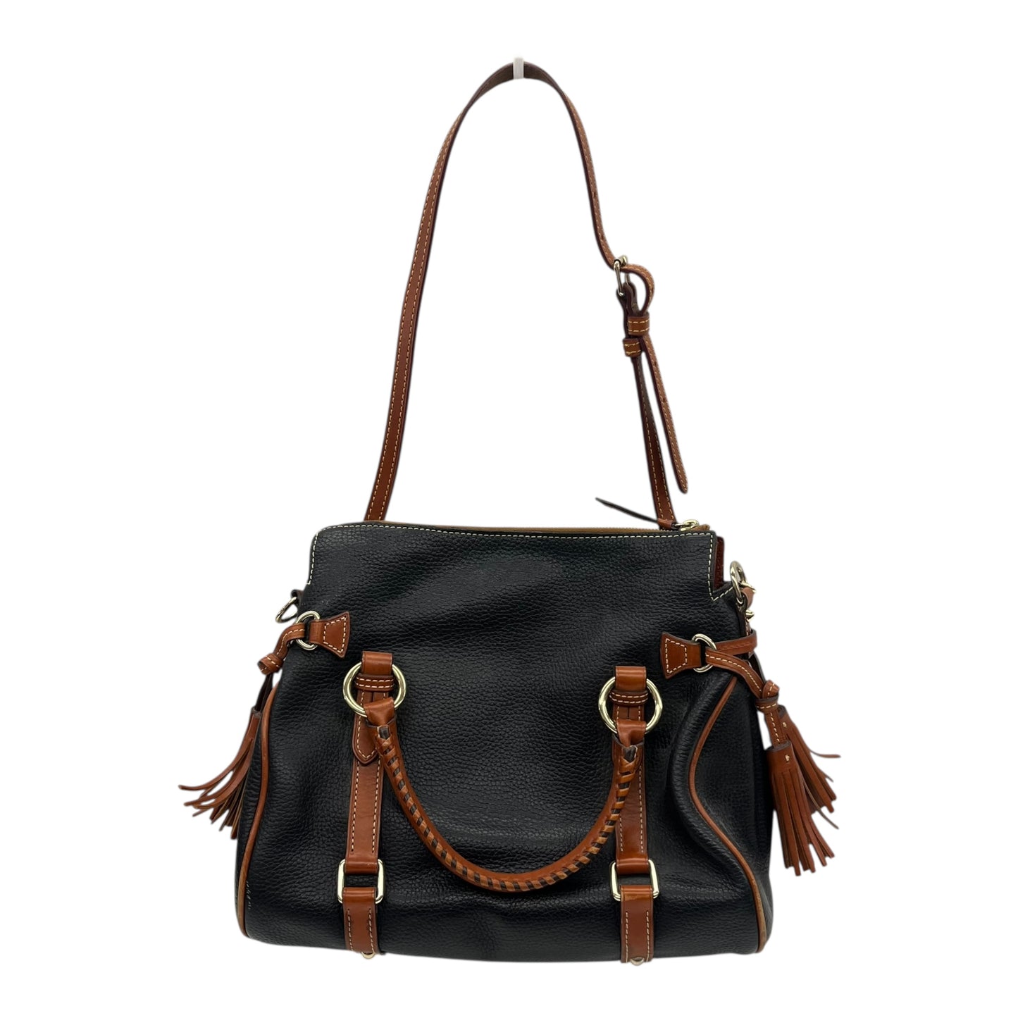 HANDBAG DESIGNER by DOONEY AND BOURKE In BLACK & BROWN, Size: MEDIUM