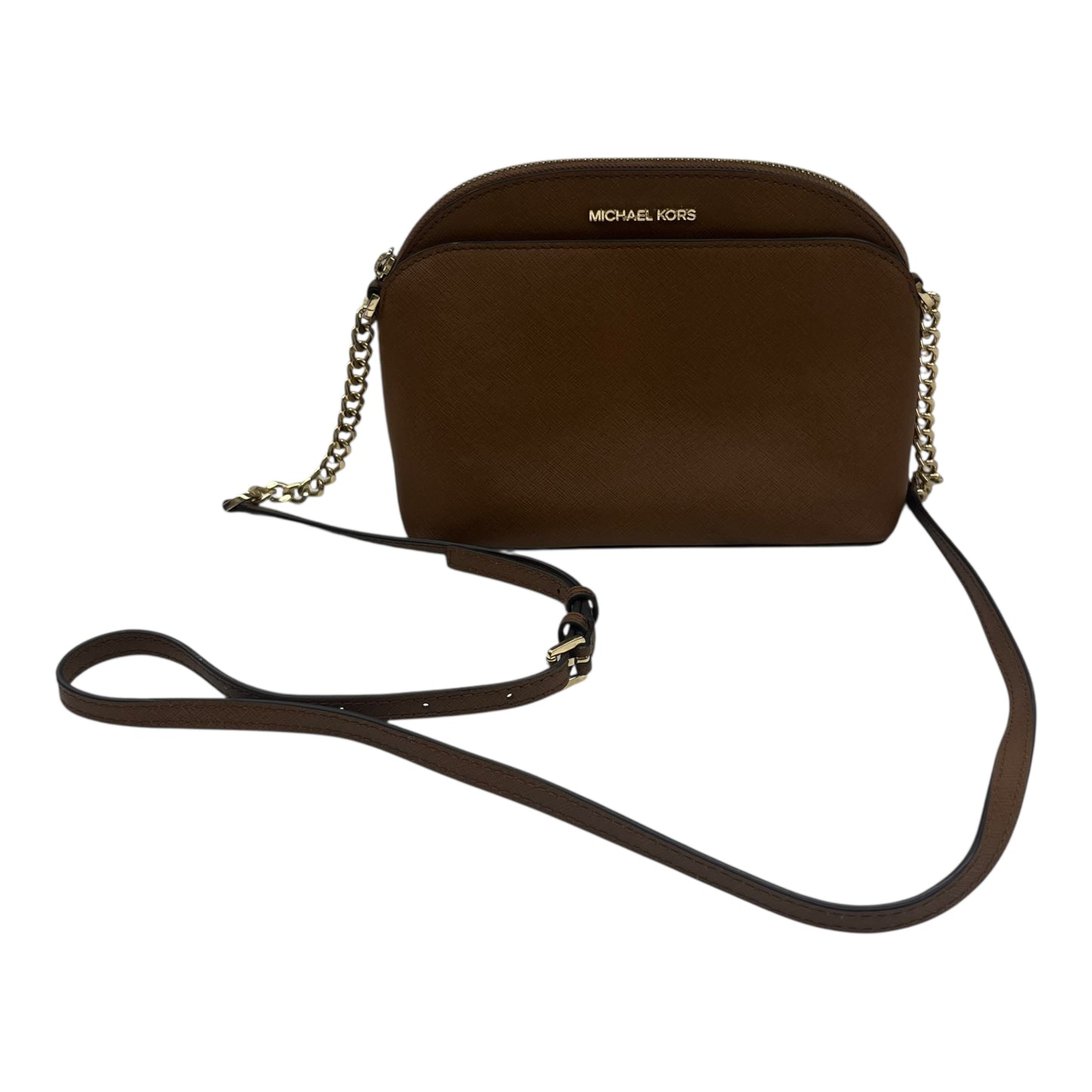 Crossbody Designer By Michael Kors In Brown, Size:Medium