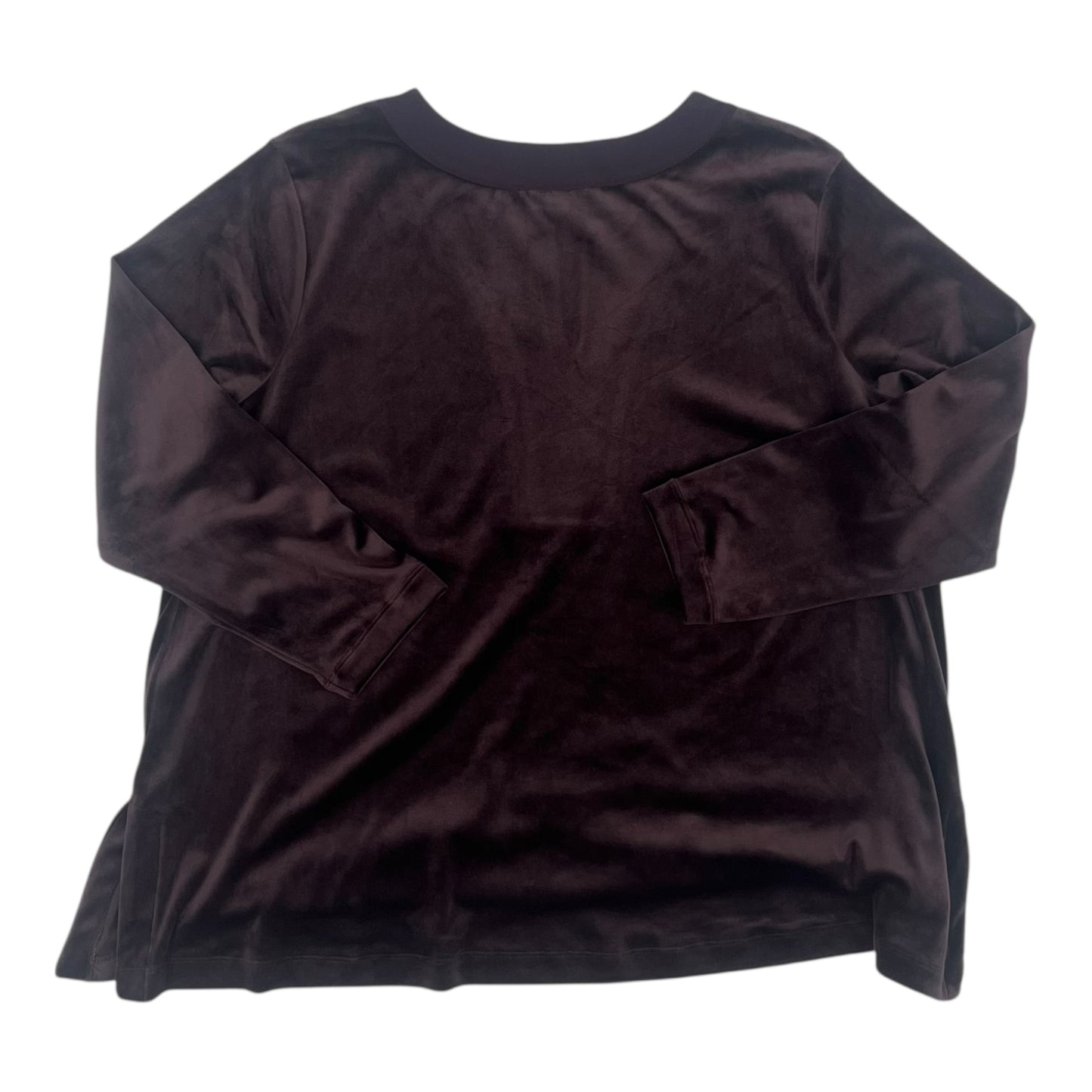 Blouse Ls By Pure Jill In Purple, Size:Xlp