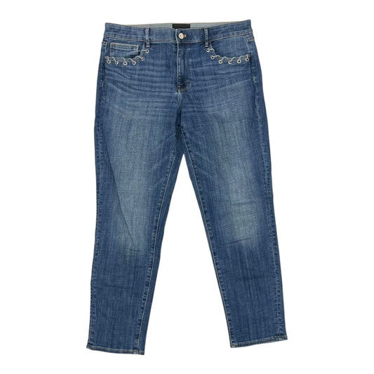Jeans Straight By White House Black Market In Blue Denim, Size:12